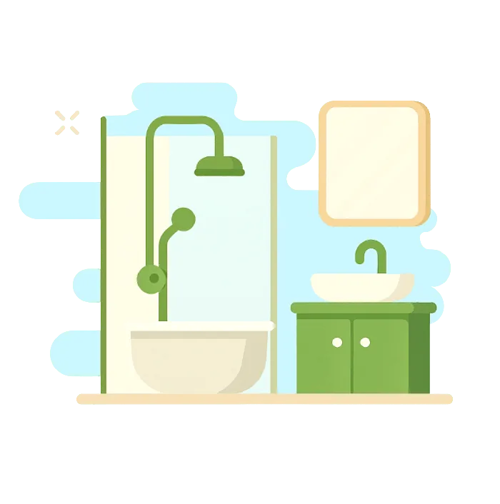 Illustration eines modernen Badezimmers
